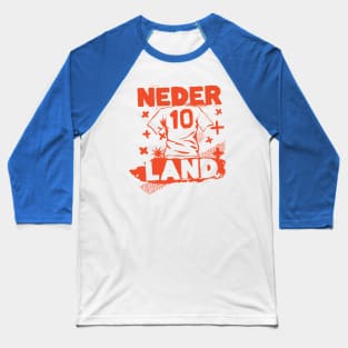 Vintage Netherlands Football // Retro Grunge Dutch Soccer Baseball T-Shirt